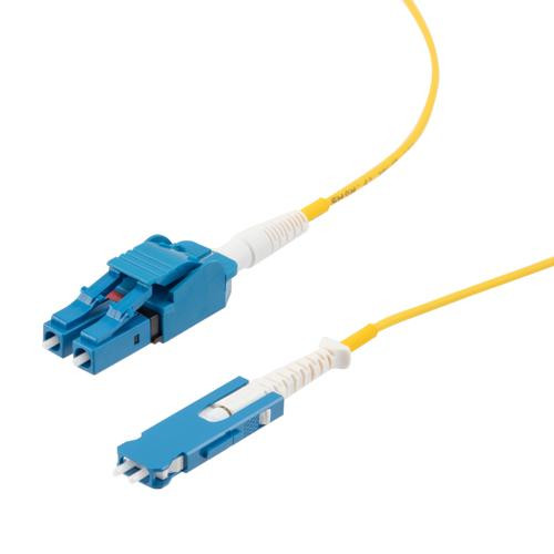 SN to LC Uniboot Cable Assembly, UPC Polished, Single Mode, Riser Rated, 2 Meter