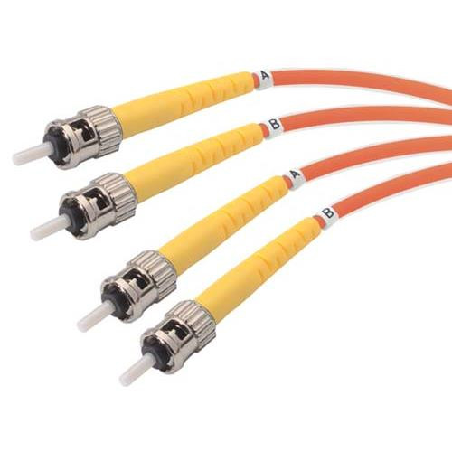 9/125, Single Mode Fiber Cable, Dual ST / Dual ST, Orange 3.0m