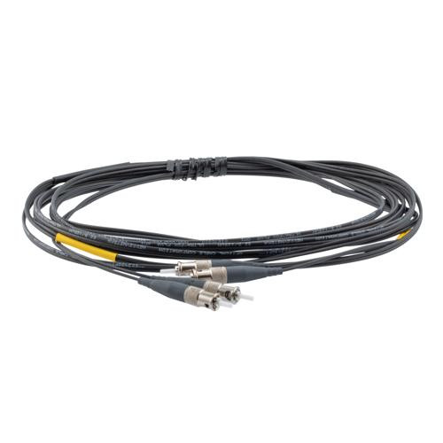 Mil M83522 ST 2x to Mil M83522 ST 2x, MM OM1, 2.0mm Mil Tactical zipcord, 5 meter cable assembly