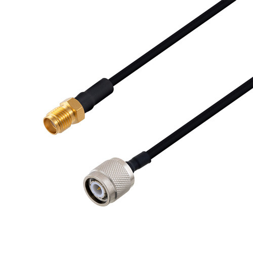 SMA Female to TNC Male Cable Assembly using LC141TBJ Coax, 1 FT