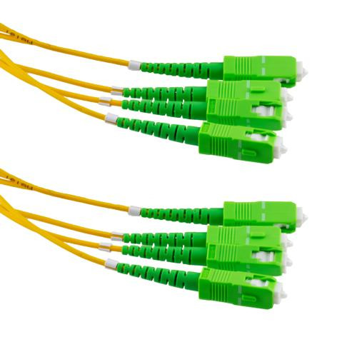 4 Strand SC/APC-SC/APC Single Mode OS2 Distribution Cable, 4.8mm Plenum Jacket, 2.0mm breakout at 0.5M - 5 meters
