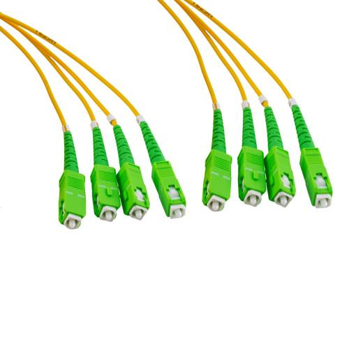 4 Strand SC/APC-SC/APC Single Mode OS2 Distribution Cable, 4.8mm Plenum Jacket, 2.0mm breakout at 0.5M - 5 meters