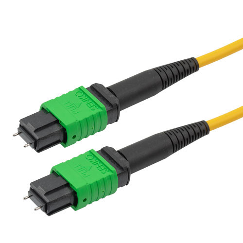 Fiber patch cable MPO male to MPO male, 12 fiber SMF type B, LSZH (Low Smoke, Zero Halogen) rated, 5-meter