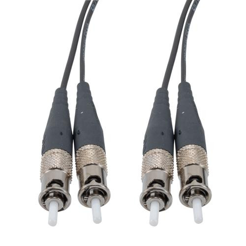 Mil M83522 ST 2x to Mil M83522 ST 2x, MM OM4, 2.0mm Mil Tactical zipcord, 10 meter cable assembly