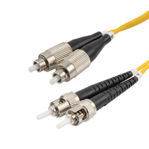 Fiber Optic Patch Cable FC to ST Duplex 9/125 single mode OS1 OFNP, 5 meter
