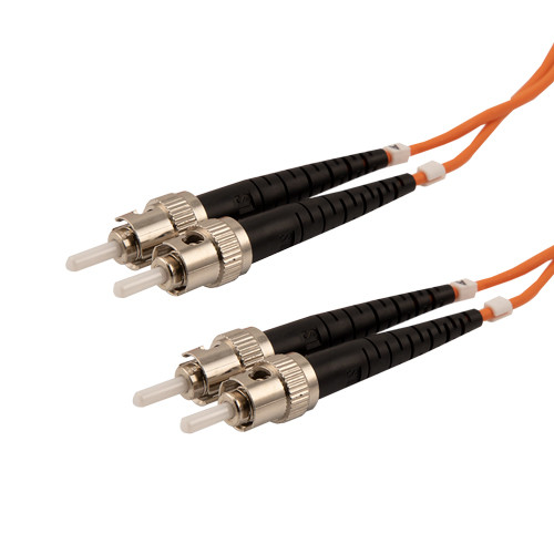 Fiber Optic Patch Cable ST to ST Duplex 50/125 multimode OM2 LSZH, 15 meter