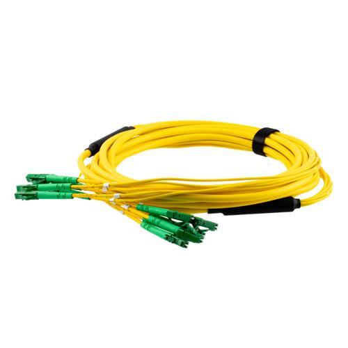 6 Strand LC/APC-LC/APC Single Mode OS2 Distribution Cable, 5.0mm PVC Jacket, 2.0mm breakout at 0.5M - 5 meters