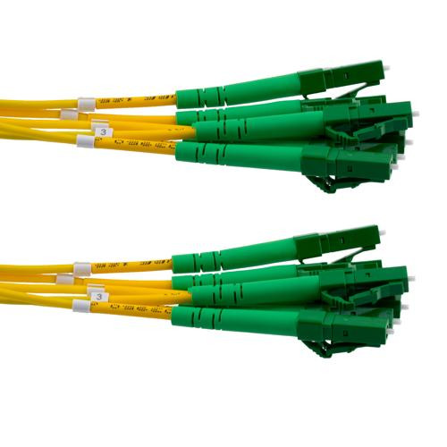 6 Strand LC/APC-LC/APC Single Mode OS2 Distribution Cable, 5.0mm PVC Jacket, 2.0mm breakout at 0.5M - 5 meters