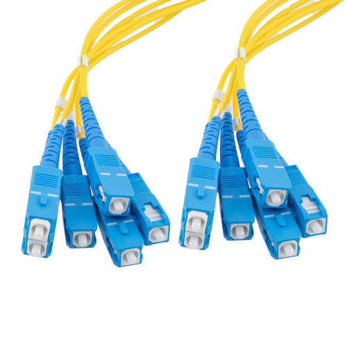 6 Strand SC/UPC-SC/UPC Single Mode OS2 Distribution Cable, 5.0mm Riser Jacket, 2.0mm breakout at 0.5M - 5 meters