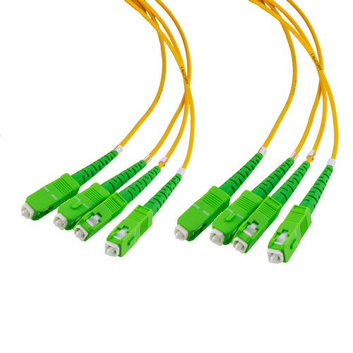 4 Strand SC/APC-SC/APC Single Mode OS2 Distribution Cable, 4.8mm PVC Jacket, 2.0mm breakout at 0.5M - 15 meters