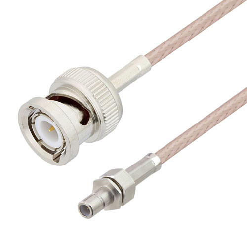 SMB Jack to BNC Male Cable Assembly using RG316 Coax, 6 FT