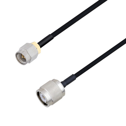 SMA Male to TNC Male Cable Assembly using LC085TBJ Coax, 2 FT