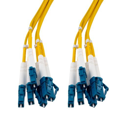 6 Strand LC/UPC-LC/UPC Single Mode OS2 Distribution Cable, 5.0mm Plenum Jacket, 2.0mm breakout at 0.5M - 5 meters