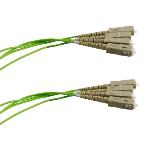 4 Strand SC/UPC-SC/UPC OM5 Multimode Distribution Cable, 4.8mm Riser Jacket, 2.0mm breakout at 0.5M - 5 meters