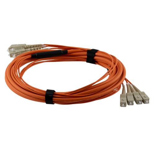 4 Strand SC/UPC-SC/UPC OM1 Multimode Distribution Cable, 4.8mm Plenum Jacket, 2.0mm breakout at 0.5M - 10 meters