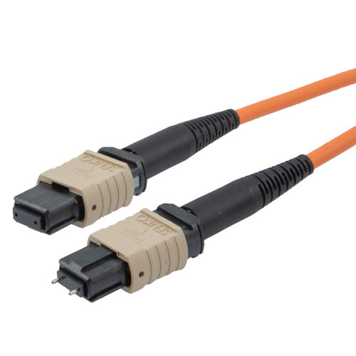 MPO w/ pins to MPO no pins, 24 Fiber, Type B, 50/125 OM2 MMF, OFNP, 5 Meter