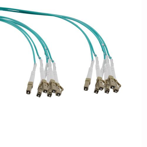 6 Strand LC/UPC-LC/UPC OM3 Multimode Distribution Cable, 5.0mm Plenum Jacket, 2.0mm breakout at 0.5M - 10 meters