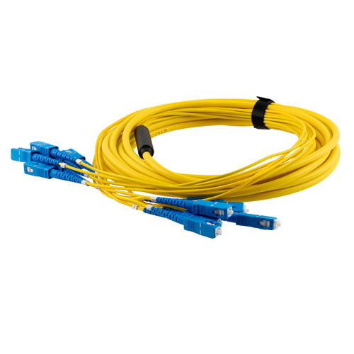 6 Strand SC/UPC-SC/UPC Single Mode OS2 Distribution Cable, 5.0mm PVC Jacket, 2.0mm breakout at 0.5M - 10 meters