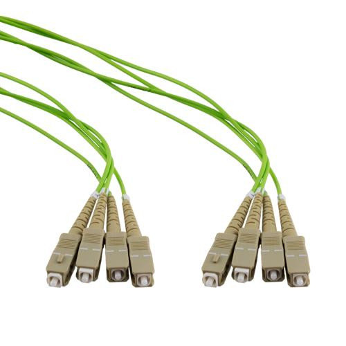 4 Strand SC/UPC-SC/UPC OM5 Multimode Distribution Cable, 4.8mm Plenum Jacket, 2.0mm breakout at 0.5M - 5 meters