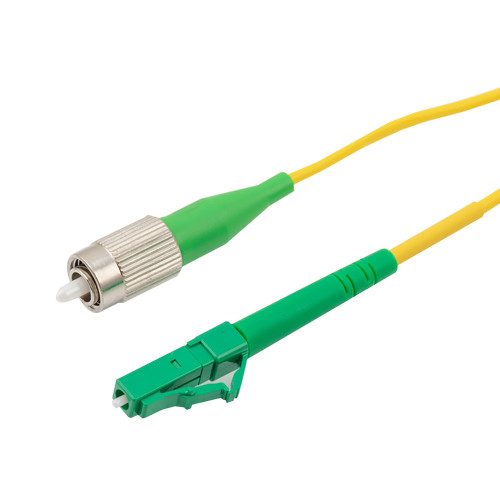 LC-APC to FC-APC  9/125 Single mode Simplex Fiber Patch Cable, OS2, 3 Meter
