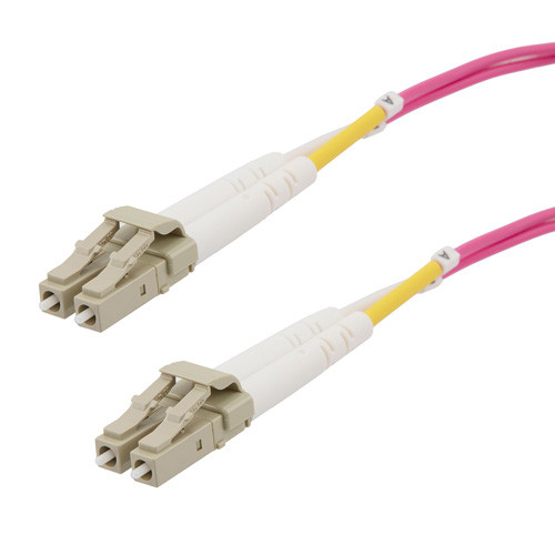 Fiber Optic Patch Cable LC to LC Duplex 50/125 multimode OM4 OFNP, 7 meter