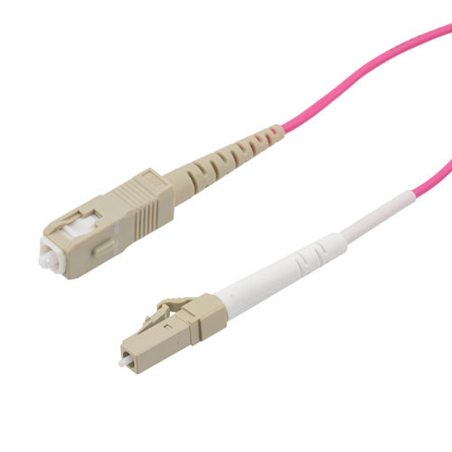 LC/SC 50/125 Multimode 40/100GB Simplex Fiber Patch Cable, OM4, 2 Meter