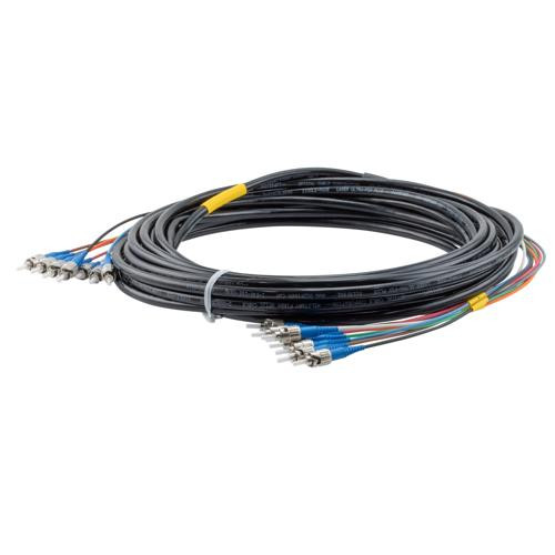 ST UPC 8x to ST UPC 8x, SM OS2, military tactical distribution cable assembly, 20 meters
