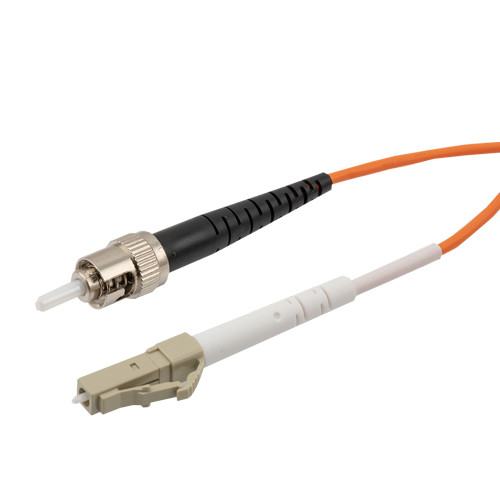 LC/ST 62.5/125 Multimode Simplex Plenum Fiber Patch Cable, OM1, 10 Meter