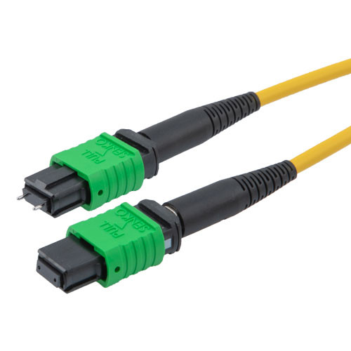 MPO w/ pins to MPO no pins, 24 Fiber, Type A, 9/125 SMF OS2, OFNP, 3 Meter