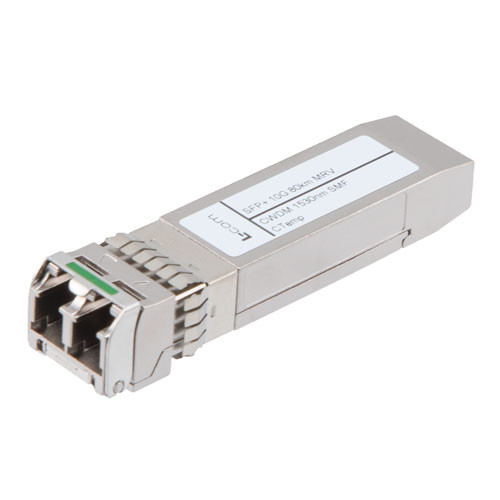 Fiber Optic Transceiver, SFP+, CWDM 1550nm, ZR SMF 80KM, 10G DDM, MRV Compatible