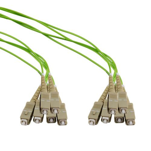 6 Strand SC/UPC-SC/UPC OM5 Multimode Distribution Cable, 5.0mm Plenum Jacket, 2.0mm breakout at 0.5M - 5 meters