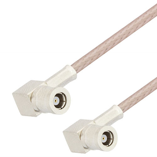 SMB Plug Right Angle to SMB Plug Right Angle Cable Assembly using RG316 Coax, 5 FT , LF Solder