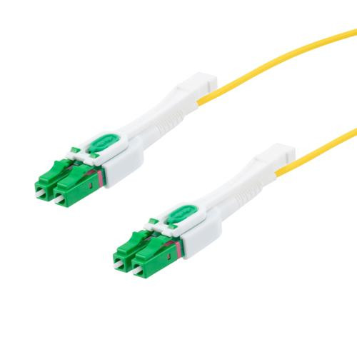 Fiber Optic Uniboot Patch Cable LC/APC-LC/APC Uniboot OS2 Single Mode Fiber PVC Jacket 1M
