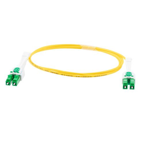 Fiber Optic Uniboot Patch Cable LC/APC-LC/APC Uniboot OS2 Single Mode Fiber Riser Rated Jacket 1M