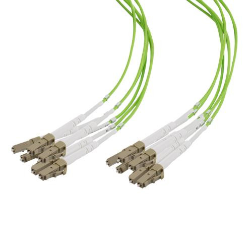 6 Strand LC/UPC-LC/UPC OM5 Multimode Distribution Cable, 5.0mm PVC Jacket, 2.0mm breakout at 0.5M - 5 meters