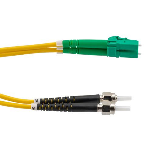 Fiber Optic Patch Cable SMA/APC-LC/APC Duplex  9.25/125 OS1 Single Mode Fiber 3.0mm PVC Jacket 5 m