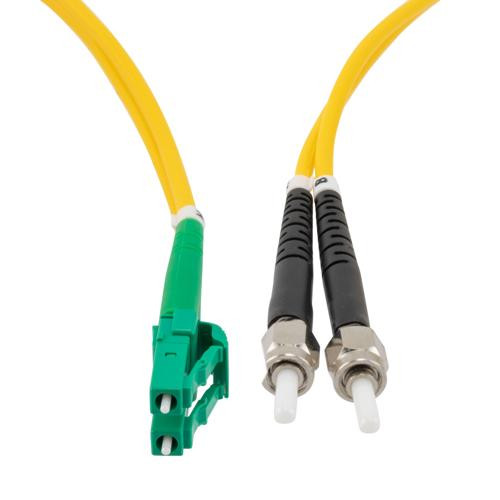 Fiber Optic Patch Cable SMA/APC-LC/APC Duplex  9.25/125 OS1 Single Mode Fiber 3.0mm PVC Jacket 5 m