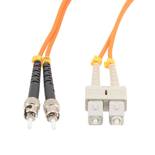 Fiber Optic Patch Cable ST/PC-SC/PC Duplex 100/140 Large Core Multimode Fiber 3.0mm PVC 5 m