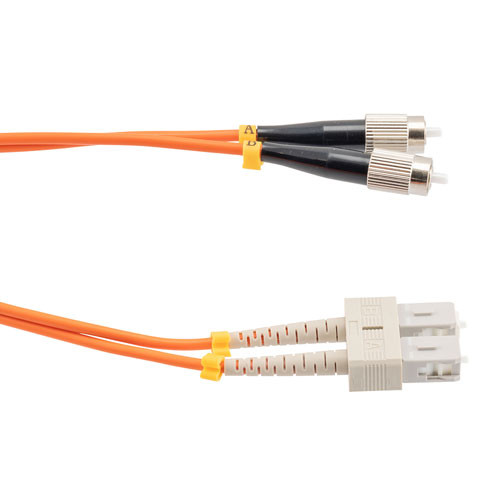 Fiber Optic Patch Cable FC/PC-SC/PC Duplex 100/140 Large Core Multimode Fiber 3.0mm PVC 5 m