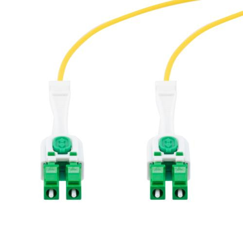 Fiber Optic Uniboot Patch Cable LC/APC-LC/APC Uniboot OS2 Single Mode Fiber Plenum Jacket 1M