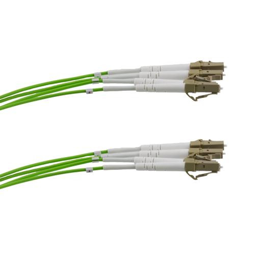 4 Strand LC/UPC-LC/UPC OM5 Multimode Distribution Cable, 4.8mm Plenum Jacket, 2.0mm breakout at 0.5M - 15 meters