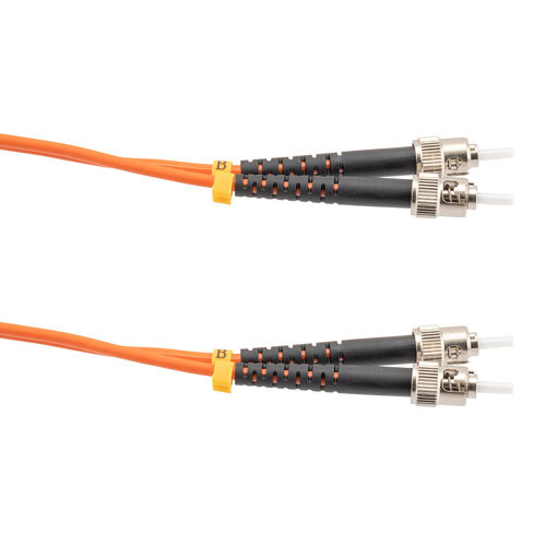 Fiber Optic Patch Cable ST/PC-ST/PC Duplex 100/140 Large Core Multimode Fiber 3.0mm PVC 1 m