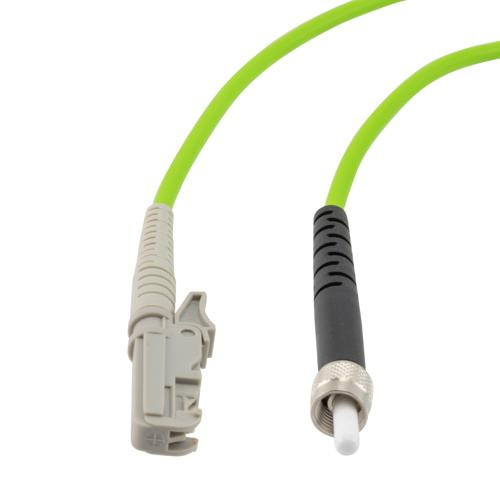 Fiber Optic Patch Cable SMA/PC-E2000/PC Simplex 50/125 OM5 Multimode Fiber 3.0mm PVC Jacket 1 meter