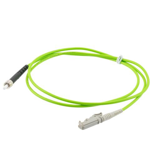 Fiber Optic Patch Cable SMA/PC-E2000/PC Simplex 50/125 OM5 Multimode Fiber 3.0mm PVC Jacket 1 meter