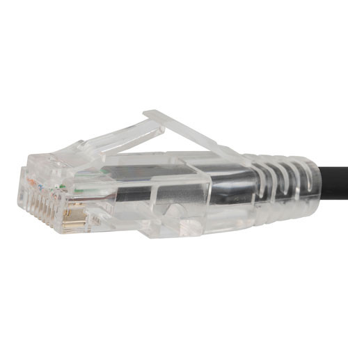 Category 6, Gigabit TAA Compliant Ethernet RJ45 Cable Assembly, 26AWG Stranded, UTP Unshielded, CM PVC, Black, 3F