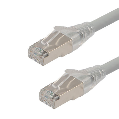 Category 6, Gigabit TAA Compliant Ethernet RJ45 Cable Assembly, 26AWG Stranded, SF/UTP Double Shielded Braid + Foil, LSZH, Gray, 5F
