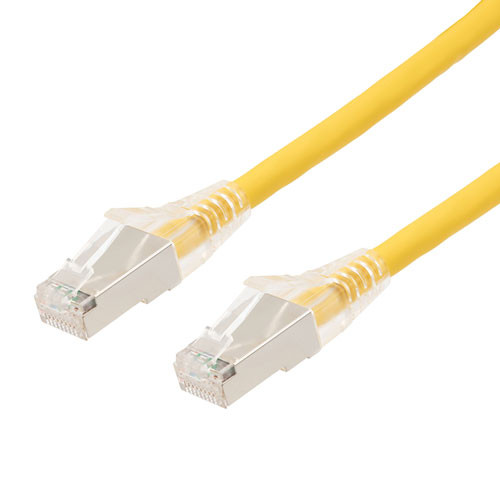 Category 6, Gigabit TAA Compliant Ethernet RJ45 Cable Assembly, 26AWG Stranded, U/FTP Foil Pair Shielded, CM PVC, Yellow, 50F