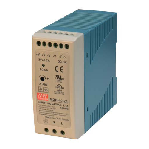 DIN Rail Mount Power Supply 24V DC 40W (1.6A)