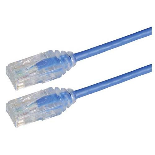 Category 6 Slim Ethernet Patch Cable, Unshielded, Blue, 3.0Ft