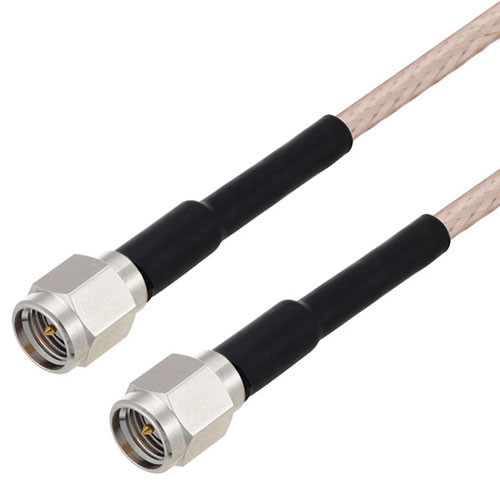 SMA Male to SMA Male Cable Assembly using RG316-DS Coax, 4 FT with HeatShrink